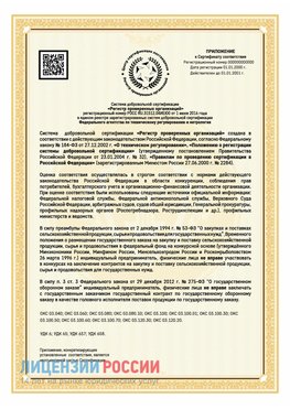 Приложение к сертификату для ИП Черноголовка Сертификат СТО 03.080.02033720.1-2020